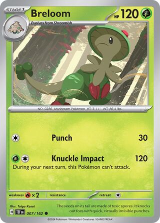 007/162 Breloom  Pokemon Temporal Forces  Common