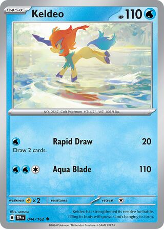 044/162 Keldeo  Pokemon Temporal Forces Uncommon