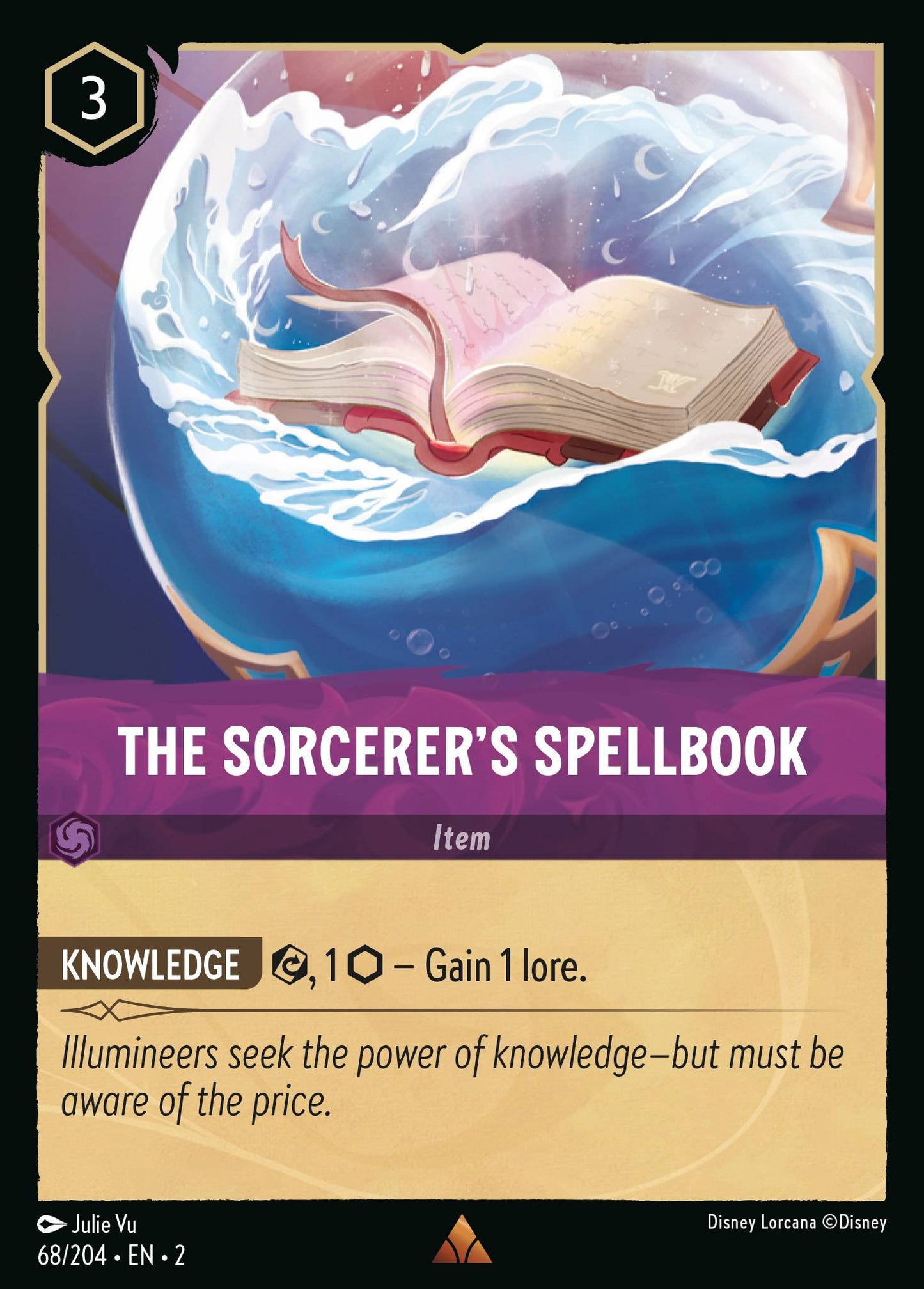 068/204 The Sorcerer's Spellbook Disney Lorcana Rise of the Floodborn Rare