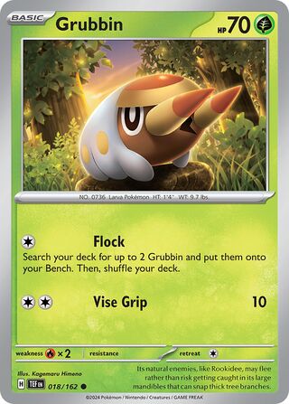 018/162 Grubbin  Pokemon Temporal Forces  Common