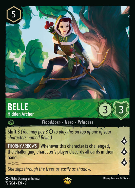 072/204 Belle - Hidden Archer Disney Lorcana Rise of the Floodborn Legendary