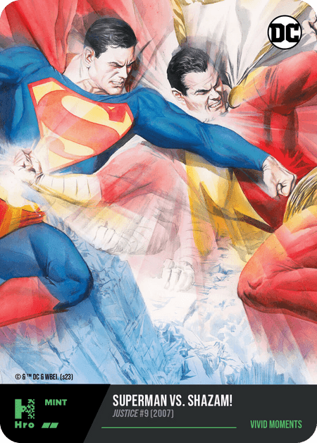 A1 - A83360 DC UNLOCK THE MULTIVERSE - CHAPTER 3 VIVID MOMENTS Superman vs. Shazam! - Justice #9 (2007) Uncommon 4