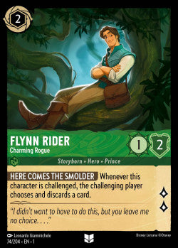Flynn Rider - Charming Rogue Disney Lorcana First Chapter  Uncommon 74/204