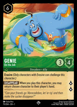 Genie - On the Job Disney Lorcana First Chapter Super Rare 075/204