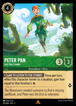 082/204 Peter Pan - Lost Boy Leader Rare Disney Lorcana into the inklands