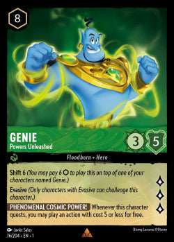 Genie - Powers Unleashed Disney Lorcana First Chapter Rare 076/204 FOIL