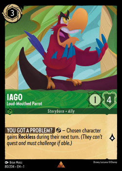 Iago - Loud-Mouthed Parrot Disney Lorcana First Chapter Rare 080/204