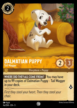 004a/204  Dalmatian Puppy - Tail Wagger Disney Lorcana into the inklands Common