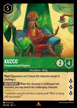 Kuzco - Temperamental Emperor Disney Lorcana First Chapter Rare 084/204