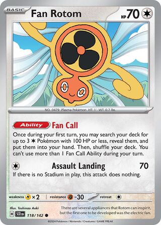 118/142 SCR Stellar Crown Fan Rotom Common