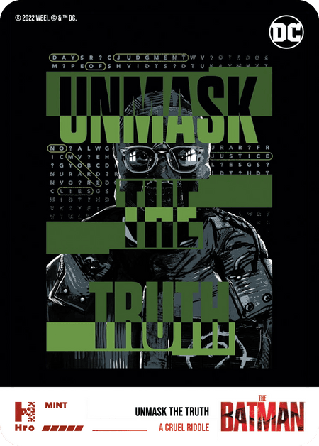 A1 - A16668 DC UNLOCK THE MULTIVERSE - CHAPTER 1 - 'THE BATMAN' LIMITED EDITION A CRUEL RIDDLE Unmask The Truth Legendary