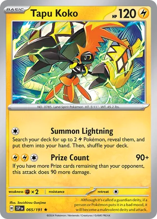 065/191 Surging Sparks Tapu Koko Rare