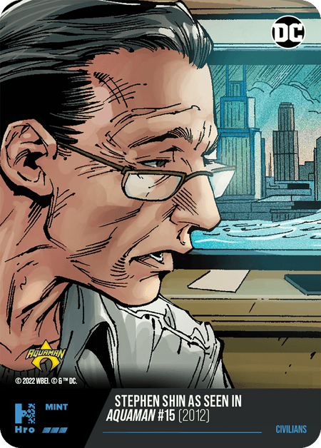 A1 - A34377DC UNLOCK THE MULTIVERSE - CHAPTER 1 CIVILIANS Stephen Shin as seen in Aquaman #15 (2012) Superior