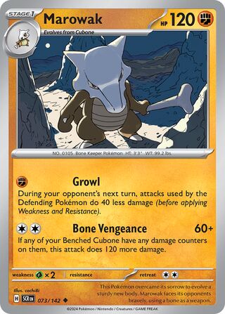 073/142 SCR Stellar Crown Marowak Uncommon