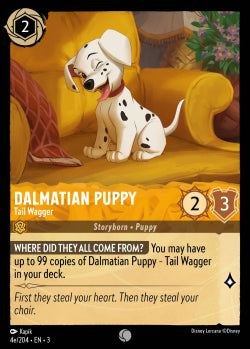 004e/204 Dalmatian Puppy - Tail Wagger Disney Lorcana into the inklands Common