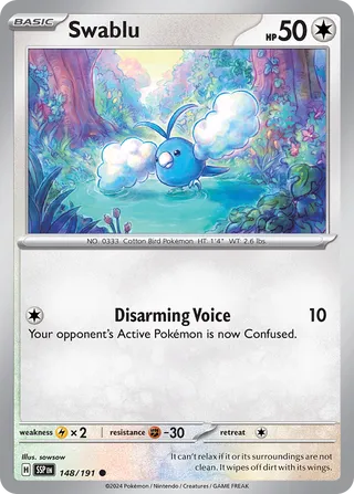 148/191 Surging Sparks Swablu Common