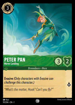 Peter Pan - Never Landing Disney Lorcana First Chapter Common 091/204 FOIL