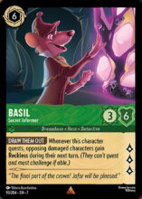 93/204 Disney Lorcana Archazia’s Island Basil - Secret Informer Rare