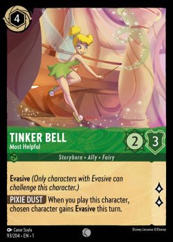 Tinker Bell - Most Helpful Disney Lorcana First Chapter Uncommon 093/204