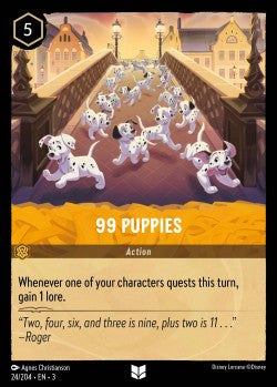 99 Puppies Disney Lorcana into the inklands Uncommon 024/204 FOIL