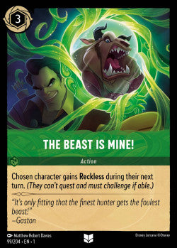 The Beast Is Mine! Disney Lorcana First Chapter Uncommon 99/204