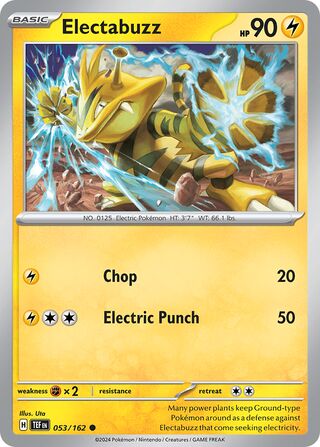 053/162 Electabuzz  Pokemon Temporal Forces  Common