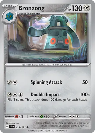 127/191 Surging Sparks Bronzong Common