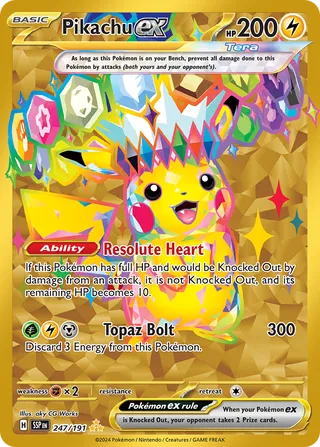 247/191 Surging Sparks Pikachu ex Hyper Rare