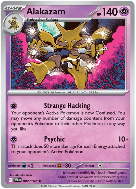 082/167  Alakazam  Twilight Masquerade  Rare