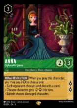 085/204 Anna - Diplomatic Queen Lorcana Shimmering Skies Legendary