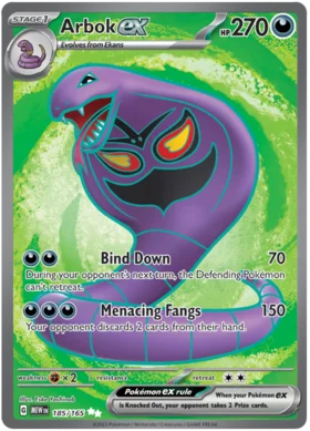 Arbok ex Ultra Rare Scarlet & Violet 151 185/165