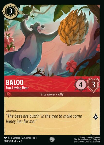 103/204 Baloo - Fun-Loving Bear Disney Lorcana Rise of the Floodborn Common