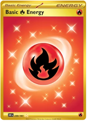 Basic Fire Energy 230/197 Hyper Rare Pokemon Card (SV Obsidian Flames)