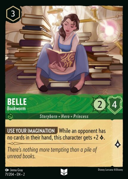 071/204 Belle - Bookworm Disney Lorcana Rise of the Floodborn Uncommon