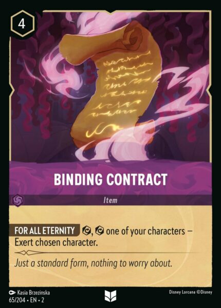 065/204 Binding Contract Disney Lorcana Rise of the Floodborn Uncommon