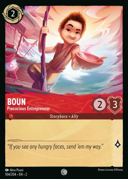 104/204 Boun - Precocious Entrepreneur Disney Lorcana Rise of the Floodborn Common