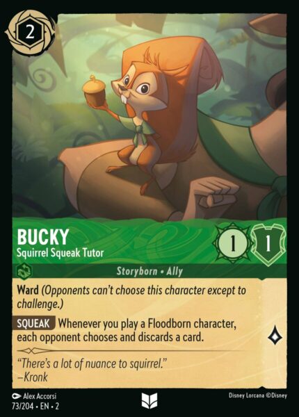 073/204 Bucky - Squirrel Squeak Tutor Disney Lorcana Rise of the Floodborn  Uncommon