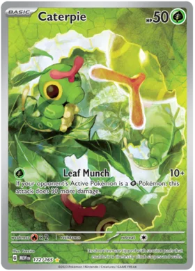 Caterpie Illustrator Rare Full Art Scarlet & Violet 151 172/165