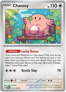 Chansey Rare Reverse Holo Foil Scarlet & Violet 151 113/165