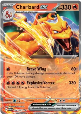 Charizard ex Double Rare Half Art Scarlet & Violet 151 006/165