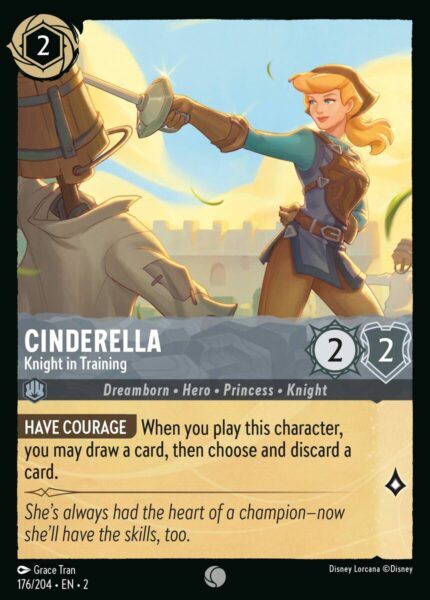 176/204 Cinderella - Knight in Training Disney Lorcana Rise of the Floodborn  Common