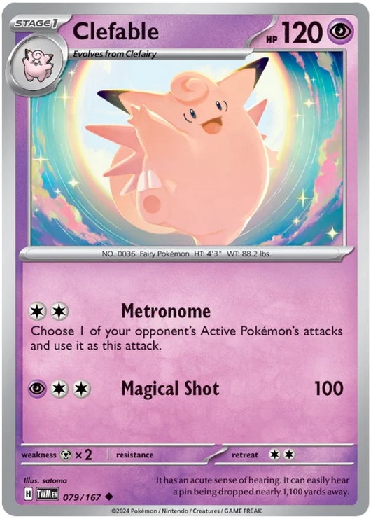 079/167  Clefable  Twilight Masquerade  Uncommon