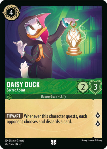 076/204 Daisy Duck - Secret Agent Disney Lorcana Rise of the Floodborn Uncommon