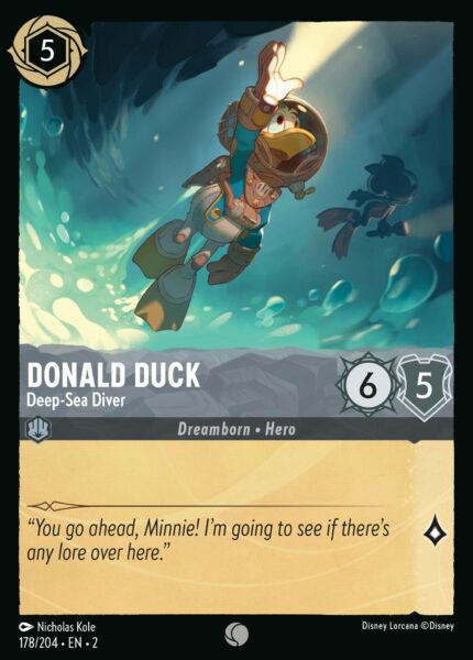 178/204 Donald Duck - Deep-Sea Diver Disney Lorcana Rise of the Floodborn  Common