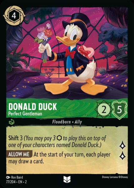 077/204 Donald Duck - Perfect Gentleman Disney Lorcana Rise of the Floodborn Uncommon