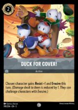 198/204 Duck for Cover! Lorcana Shimmering Skies Common