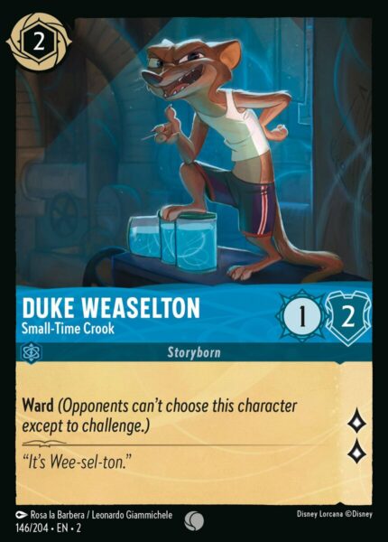 146/204 Duke Weaselton - Small-Time Crook Disney Lorcana Rise of the Floodborn Common