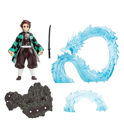 MCFARLANE Demon Slayer Deluxe Tanjiro Water Dragon Tenth Form 5-Inch Scale Action Figure