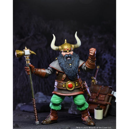 NECA Dungeons & Dragons Ultimate Elkhorn the Good Dwarf Fighter 7-Inch Scale Action Figure