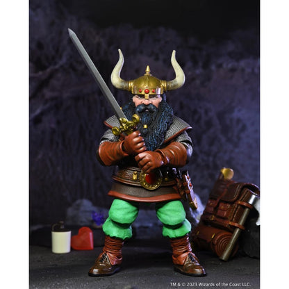 NECA Dungeons & Dragons Ultimate Elkhorn the Good Dwarf Fighter 7-Inch Scale Action Figure